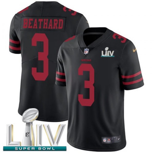 Nike 49ers #3 C.J. Beathard Black Super Bowl LIV 2020 Alternate Men's Stitched NFL Vapor Untouchable Limited Jersey