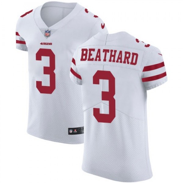 Nike 49ers #3 C.J. Beathard White Men's Stitched NFL Vapor Untouchable Elite Jersey