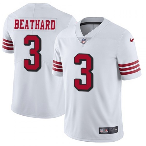 Nike 49ers #3 C.J. Beathard White Rush Men's Stitched NFL Vapor Untouchable Limited Jersey