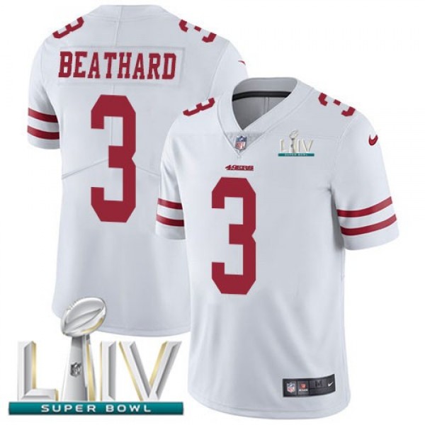 Nike 49ers #3 C.J. Beathard White Super Bowl LIV 2020 Men's Stitched NFL Vapor Untouchable Limited Jersey