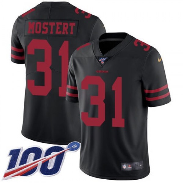 Nike 49ers #31 Raheem Mostert Black Alternate Men's Stitched NFL 100th Season Vapor Untouchable Limited Jersey
