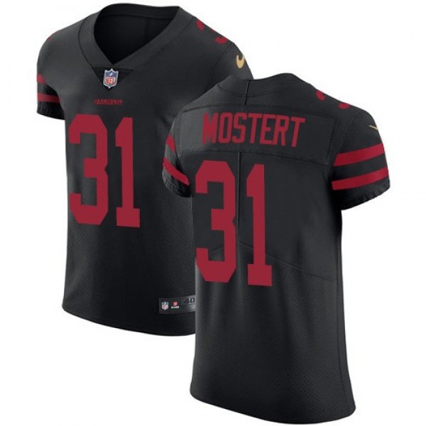 Nike 49ers #31 Raheem Mostert Black Alternate Men's Stitched NFL New Elite Jersey