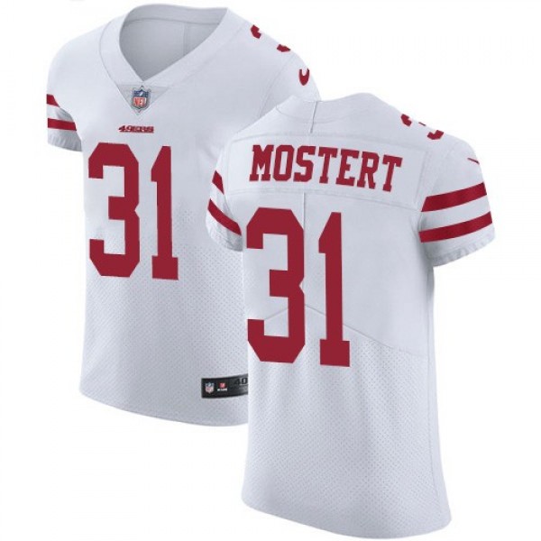 Nike 49ers #31 Raheem Mostert White Men's Stitched NFL New Elite Jersey