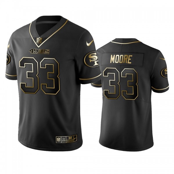 Nike 49ers #33 Tarvarius Moore Black Golden Limited Edition Stitched NFL Jersey