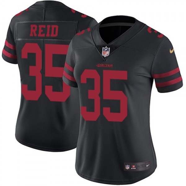 Women's 49ers #35 Eric Reid Black Alternate Stitched NFL Vapor Untouchable Limited Jersey