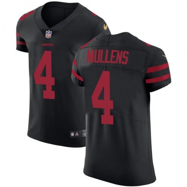 Nike 49ers #4 Nick Mullens Black Alternate Men's Stitched NFL Vapor Untouchable Elite Jersey