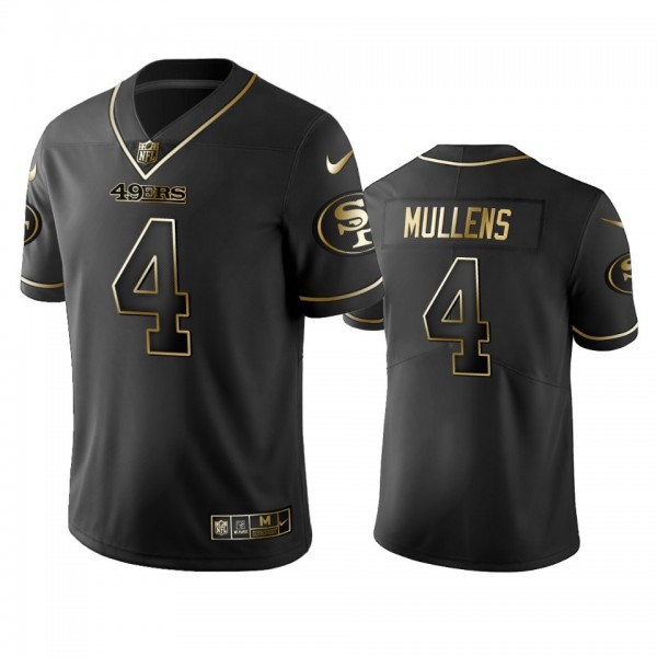 Nike 49ers #4 Nick Mullens Black Golden Limited Edition Stitched NFL Jersey