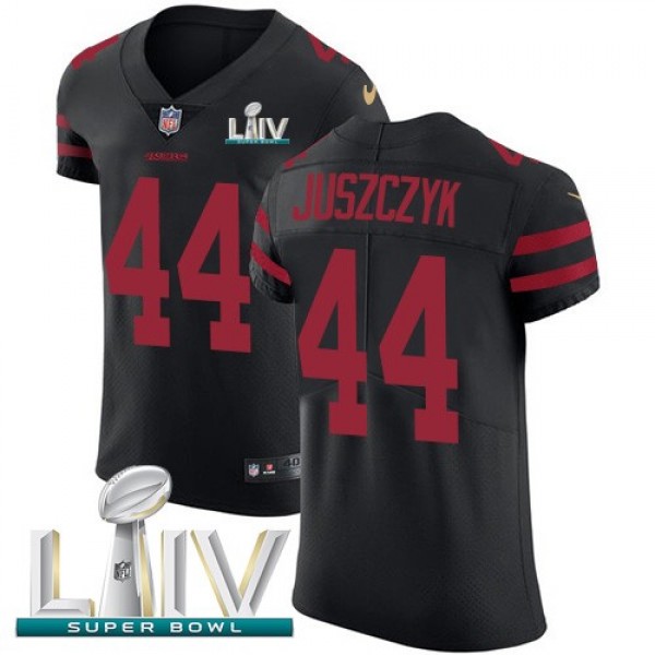 Nike 49ers #44 Kyle Juszczyk Black Super Bowl LIV 2020 Alternate Men's Stitched NFL Vapor Untouchable Elite Jersey