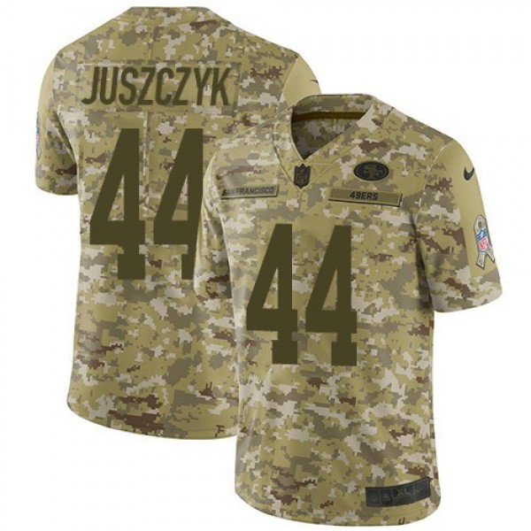 Nike 49ers #44 Kyle Juszczyk Camo Men's Stitched NFL Limited 2018 Salute To Service Jersey