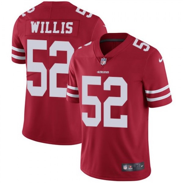 Nike 49ers #52 Patrick Willis Red Team Color Men's Stitched NFL Vapor Untouchable Limited Jersey