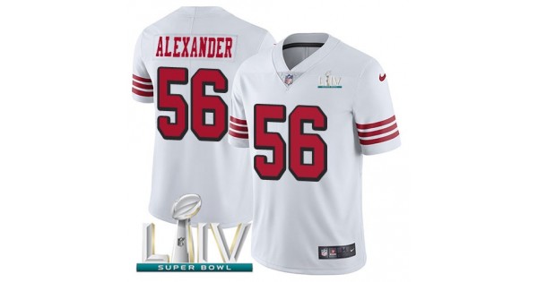 اكسترا ايفون ١١ Nike 49ers #56 Kwon Alexander White Super Bowl LIV 2020 Rush ... اكسترا ايفون ١١