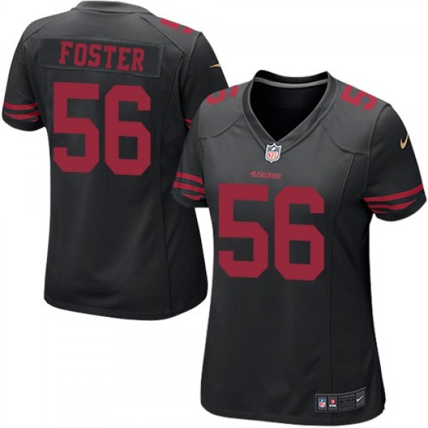 Women's 49ers #56 Reuben Foster Black Alternate Stitched NFL Elite Jersey