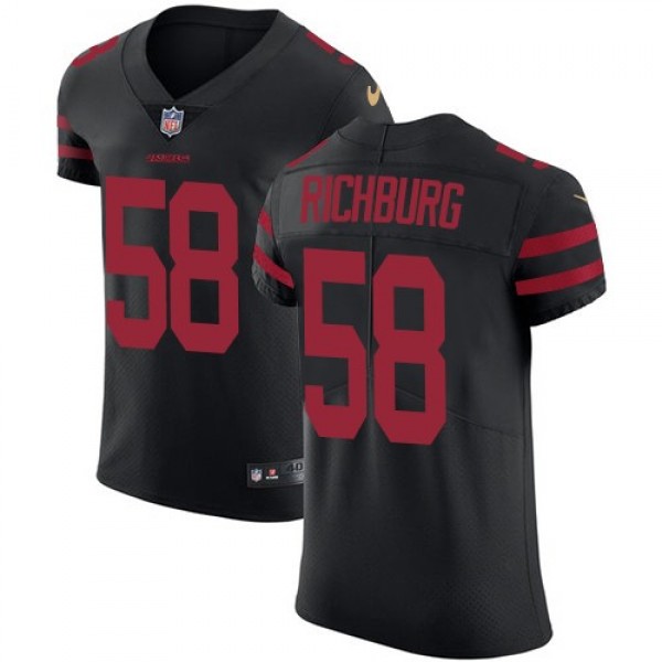 Nike 49ers #58 Weston Richburg Black Alternate Men's Stitched NFL Vapor Untouchable Elite Jersey