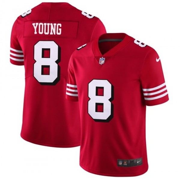 Nike 49ers #8 Steve Young Red Team Color Men's Stitched NFL Vapor Untouchable Limited II Jersey