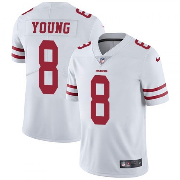 Nike 49ers #8 Steve Young White Men's Stitched NFL Vapor Untouchable Limited Jersey