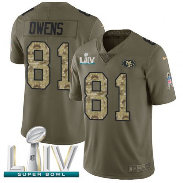 Nike 49ers #81 Jordan Matthews Olive/Camo Super Bowl LIV 2020 Men's Stitched NFL Limited 2017 Salute To Service Jersey