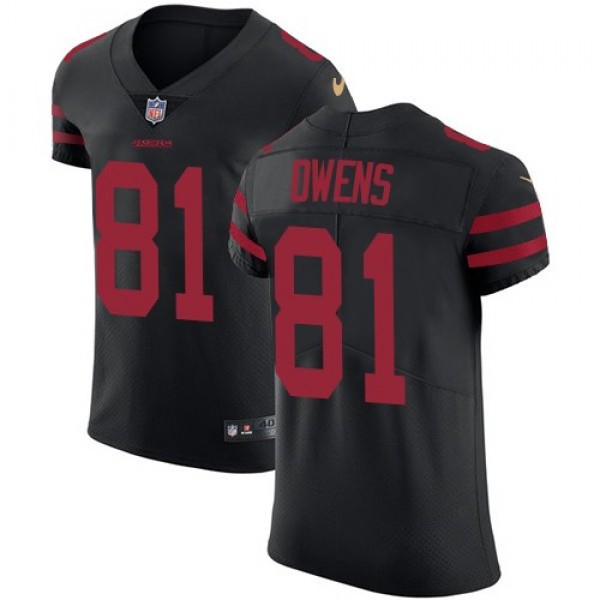 Nike 49ers #81 Terrell Owens Black Alternate Men's Stitched NFL Vapor Untouchable Elite Jersey