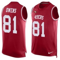 سيارة هدية Nike 49ers #81 Terrell Owens Red Team Color Men's Stitched NFL ... سيارة هدية