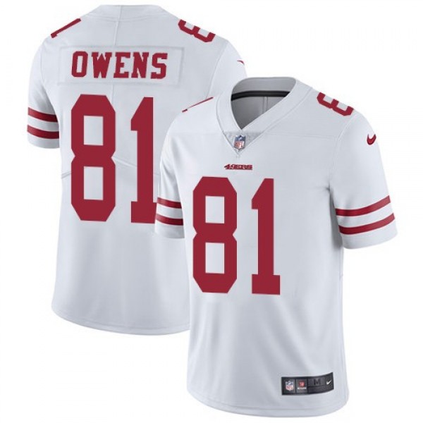 Nike 49ers #81 Terrell Owens White Men's Stitched NFL Vapor Untouchable Limited Jersey