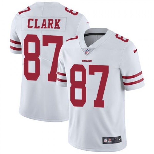 Nike 49ers #87 Dwight Clark White Men's Stitched NFL Vapor Untouchable Limited Jersey