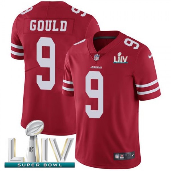 Nike 49ers #9 Robbie Gould Red Super Bowl LIV 2020 Team Color Men's Stitched NFL Vapor Untouchable Limited Jersey