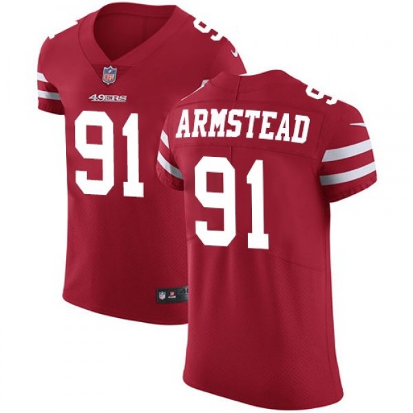 Nike 49ers #91 Arik Armstead Red Team Color Men's Stitched NFL Vapor Untouchable Elite Jersey