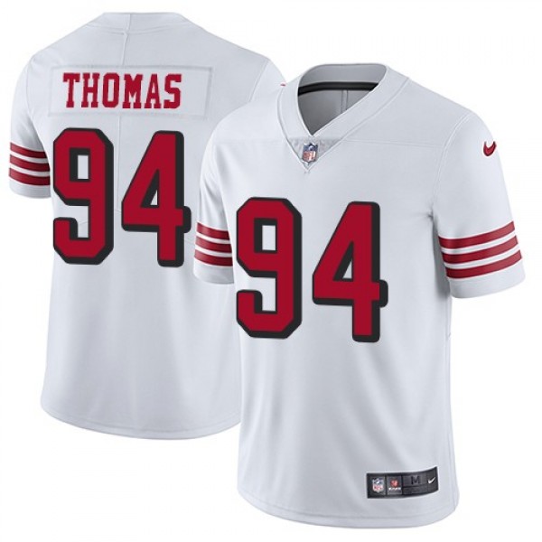 Nike 49ers #94 Solomon Thomas White Rush Men's Stitched NFL Vapor Untouchable Limited Jersey