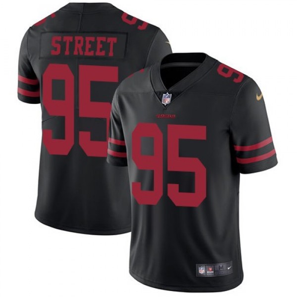 Nike 49ers #95 Kentavius Street Black Alternate Men's Stitched NFL Vapor Untouchable Limited Jersey