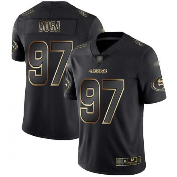 Nike 49ers #97 Nick Bosa Black/Gold Men's Stitched NFL Vapor Untouchable Limited Jersey