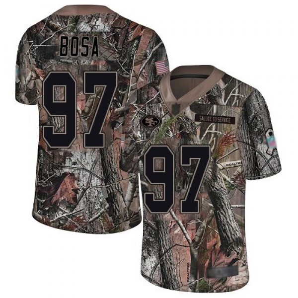 Nike 49ers #97 Nick Bosa Camo Men's Stitched NFL Limited Rush Realtree Jersey