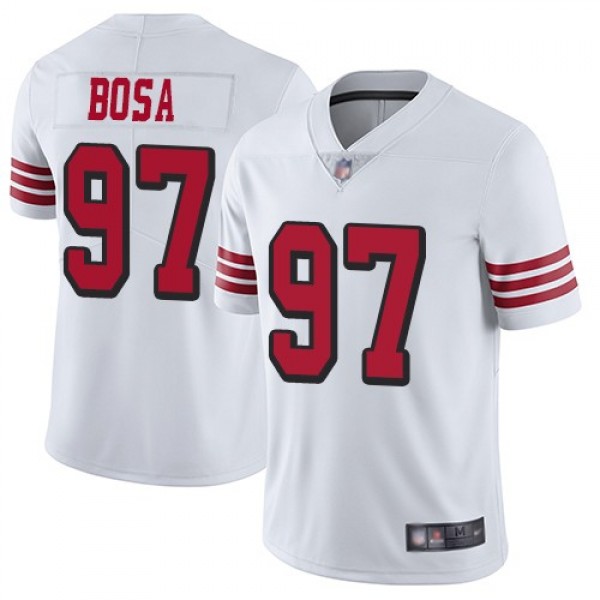 Nike 49ers #97 Nick Bosa White Rush Men's Stitched NFL Vapor Untouchable Limited Jersey