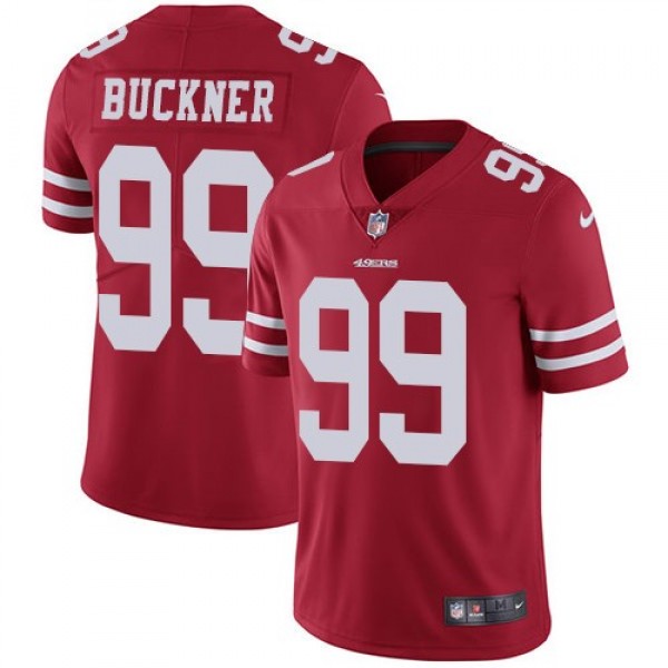 Nike 49ers #99 DeForest Buckner Red Team Color Men's Stitched NFL Vapor Untouchable Limited Jersey