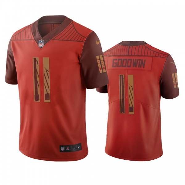 San Francisco 49ers #11 Marquise Goodwin Orange Vapor Limited City Edition NFL Jersey
