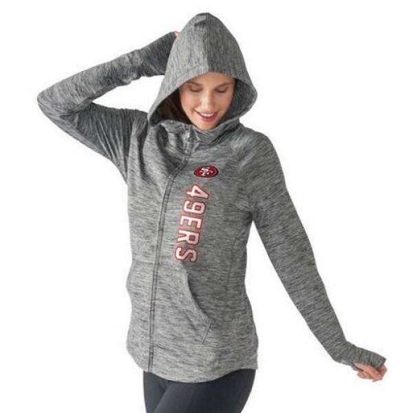 Women's NFL San Francisco 49ers G-III 4Her by Carl Banks Recovery Full-Zip Hoodie Heathered Gray Jersey