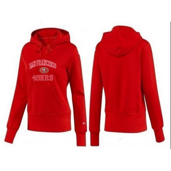 Women's San Francisco 49ers Heart Soul Pullover Hoodie Red Jersey