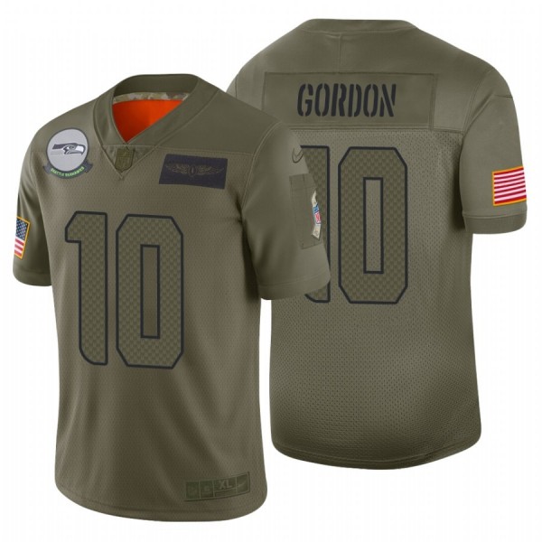 Nike Seahawks #10 Josh Gordon 2019 Salute To Service Camo Limited NFL Jersey