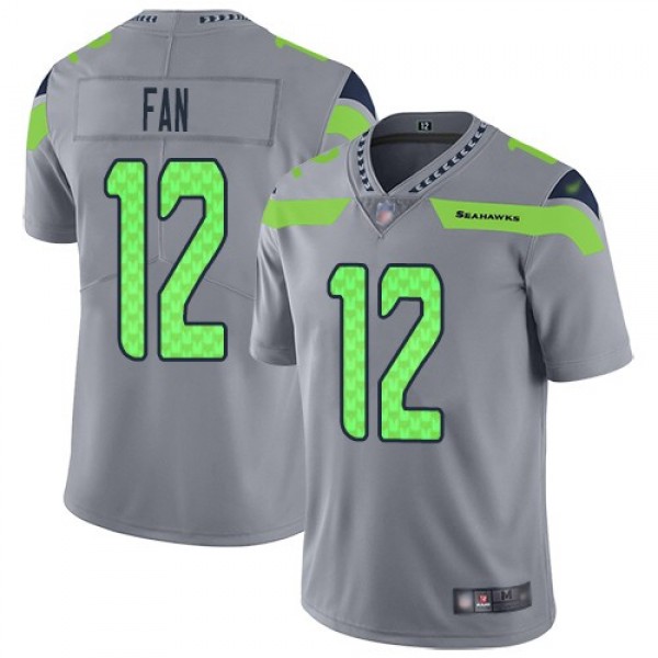 Nike Seahawks #12 Fan Gray Men's Stitched NFL Limited Inverted Legend Jersey