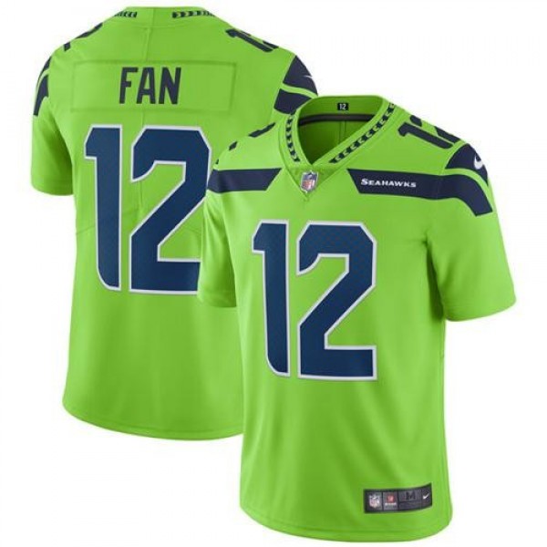Nike Seahawks #12 Fan Green Men's Stitched NFL Limited Rush Jersey