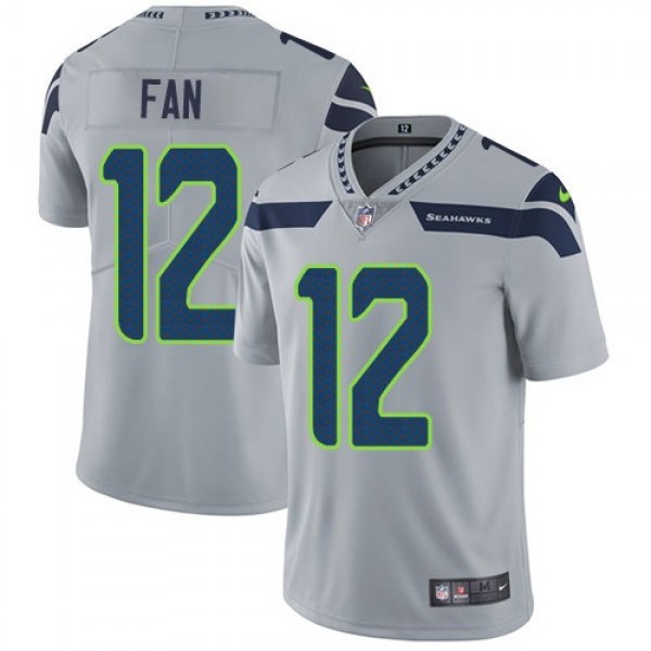 Nike Seahawks #12 Fan Grey Alternate Men's Stitched NFL Vapor Untouchable Limited Jersey