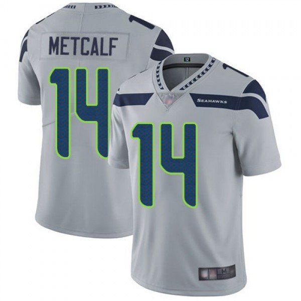 Nike Seahawks #14 D.K. Metcalf Grey Alternate Men's Stitched NFL Vapor Untouchable Limited Jersey