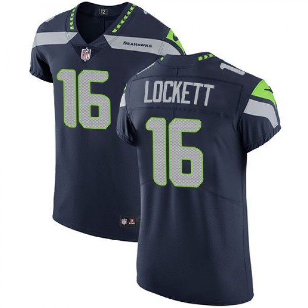 Nike Seahawks #16 Tyler Lockett Steel Blue Team Color Men's Stitched NFL Vapor Untouchable Elite Jersey