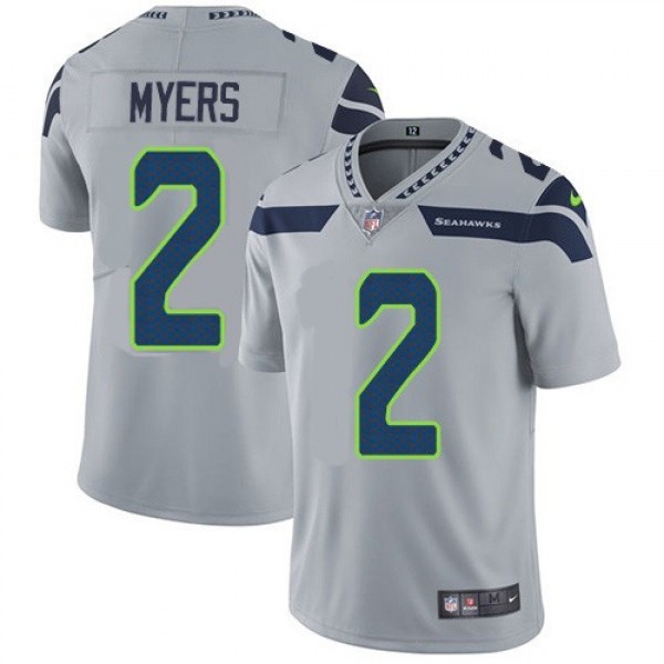 Nike Seahawks #2 Jason Myers Grey Alternate Men's Stitched NFL Vapor Untouchable Limited Jersey