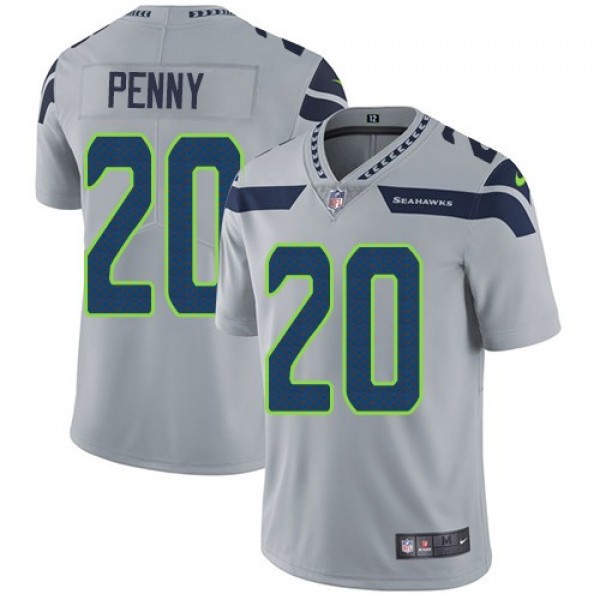 Nike Seahawks #20 Rashaad Penny Grey Alternate Men's Stitched NFL Vapor Untouchable Limited Jersey