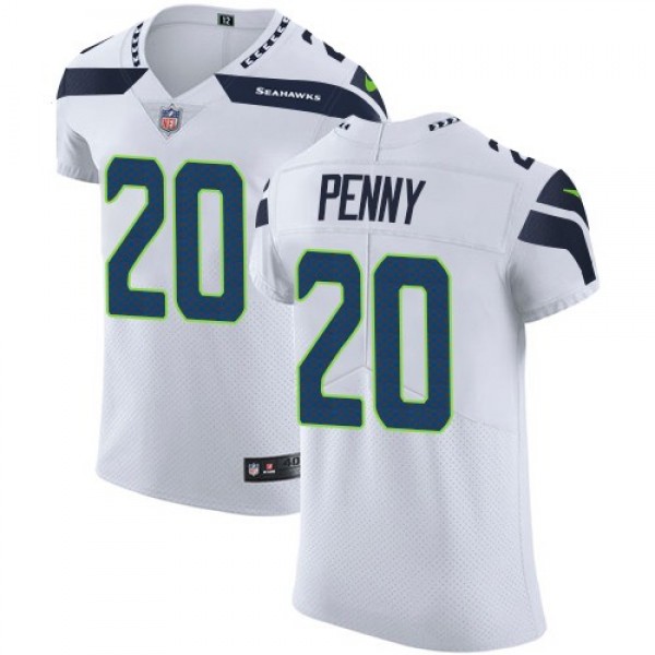 Nike Seahawks #20 Rashaad Penny White Men's Stitched NFL Vapor Untouchable Elite Jersey