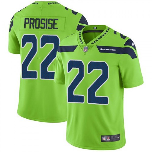 Nike Seahawks #22 C. J. Prosise Green Men's Stitched NFL Limited Rush Jersey