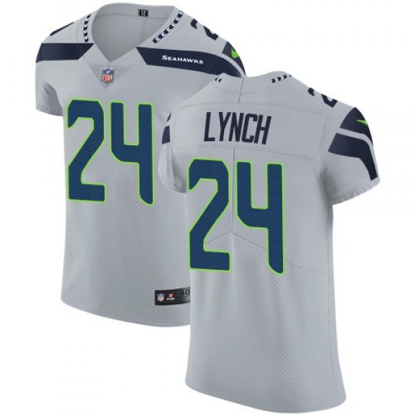 Nike Seahawks #24 Marshawn Lynch Grey Alternate Men's Stitched NFL Vapor Untouchable Elite Jersey