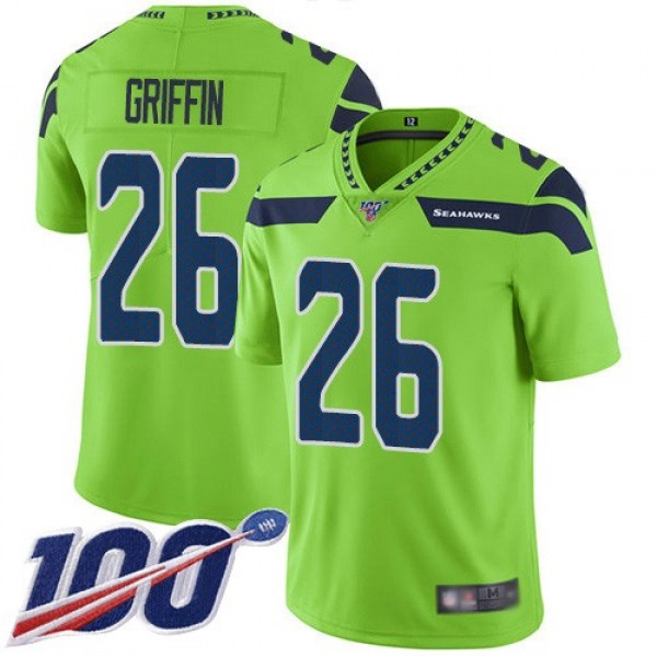 Nike Seahawks #26 Shaquem Griffin Green Men's Stitched NFL Limited Rush 100th Season Jersey