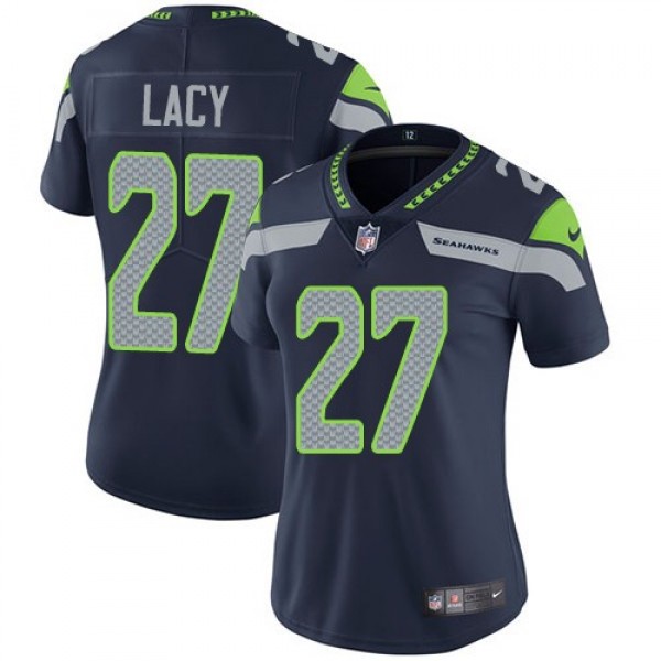 Women's Seahawks #27 Eddie Lacy Steel Blue Team Color Stitched NFL Vapor Untouchable Limited Jersey