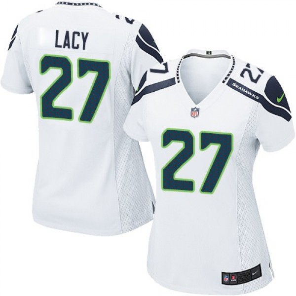 Women's Seahawks #27 Eddie Lacy White Stitched NFL Elite Jersey