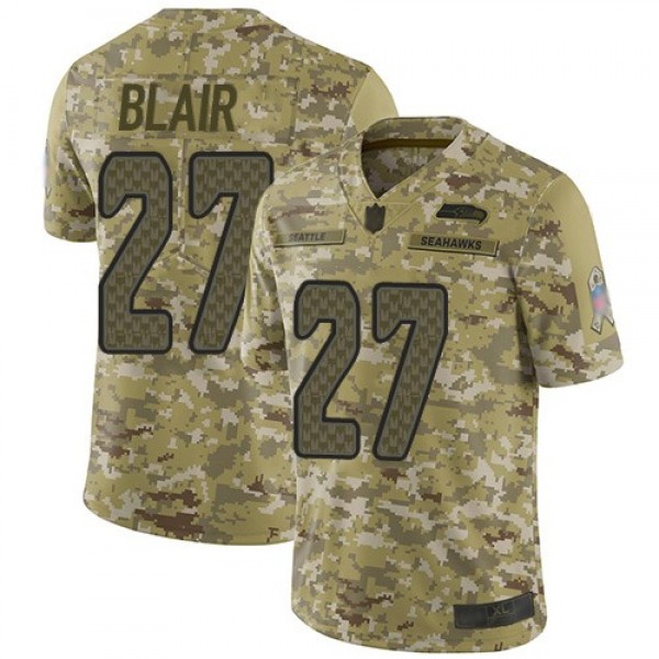 Nike Seahawks #27 Marquise Blair Camo Men's Stitched NFL Limited 2018 Salute To Service Jersey